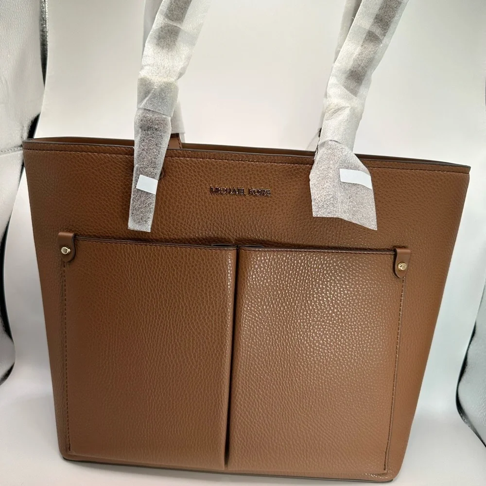 Michael Kors Women's Leather Jet Set Travel Tote Bag Purse NEW - Picture 7 of 12